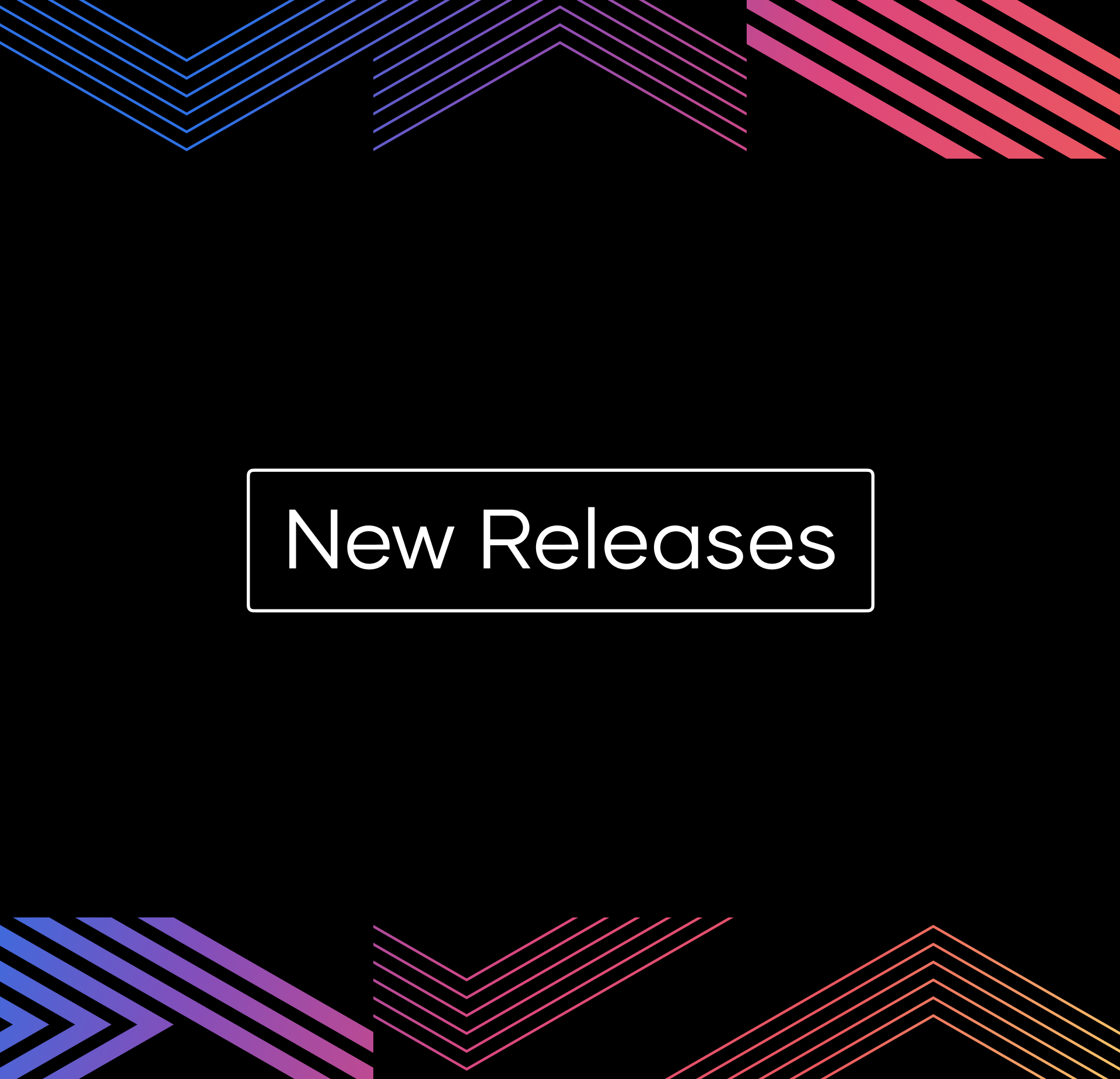 Black image with colorful border for HashiCorp New Releases