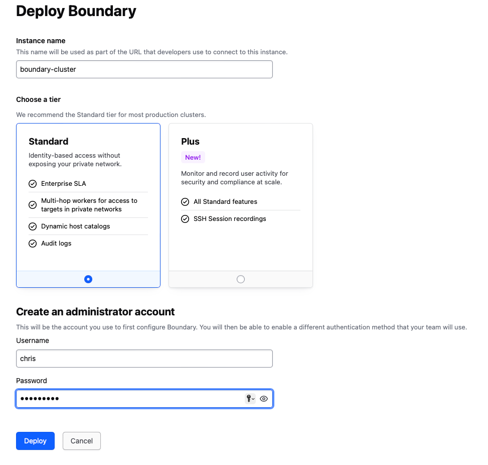 Deploy-boundary