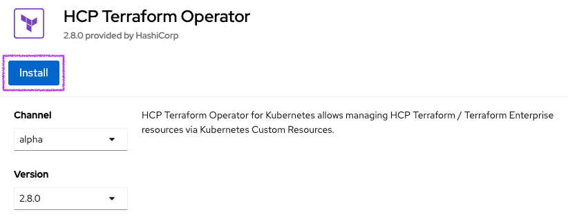 Installing the HCP Terraform Operator