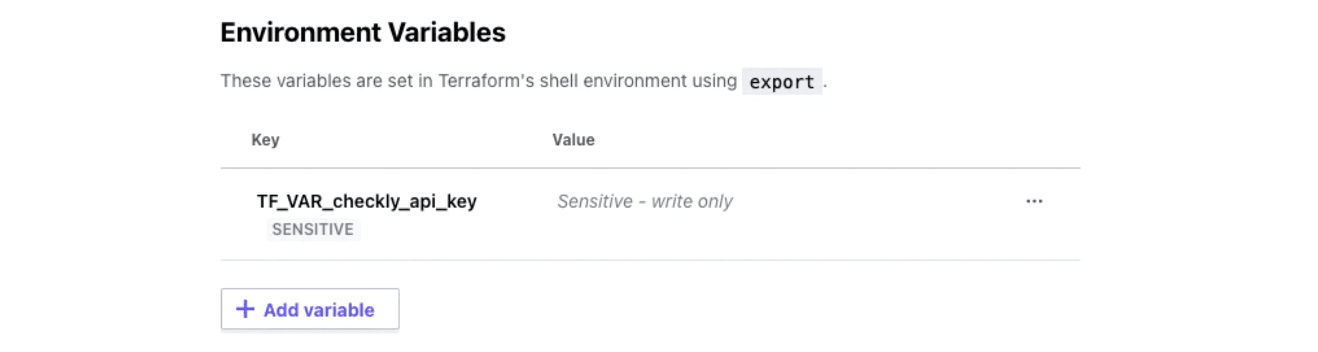 Environment variables