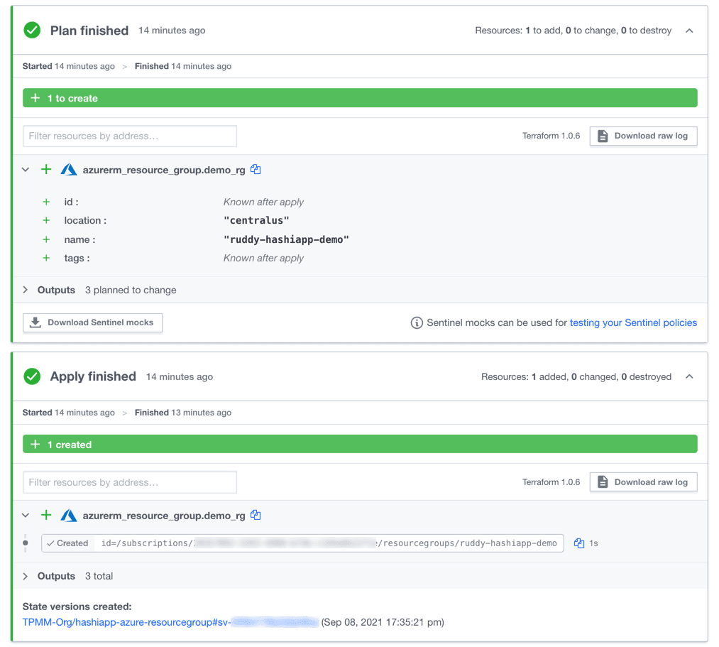 Structured run output