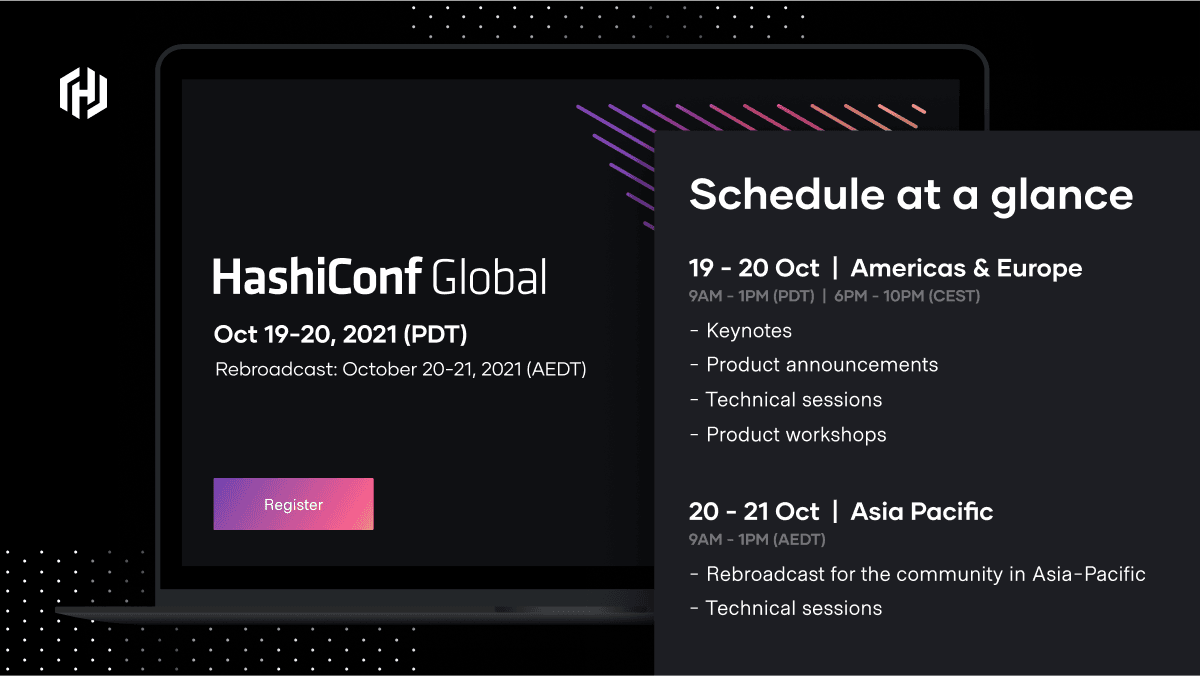 The HashiConf schedule at a glance
