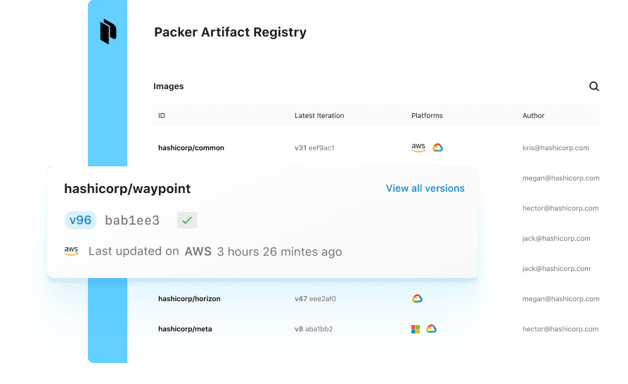 HCP Packer tracks downstream builds