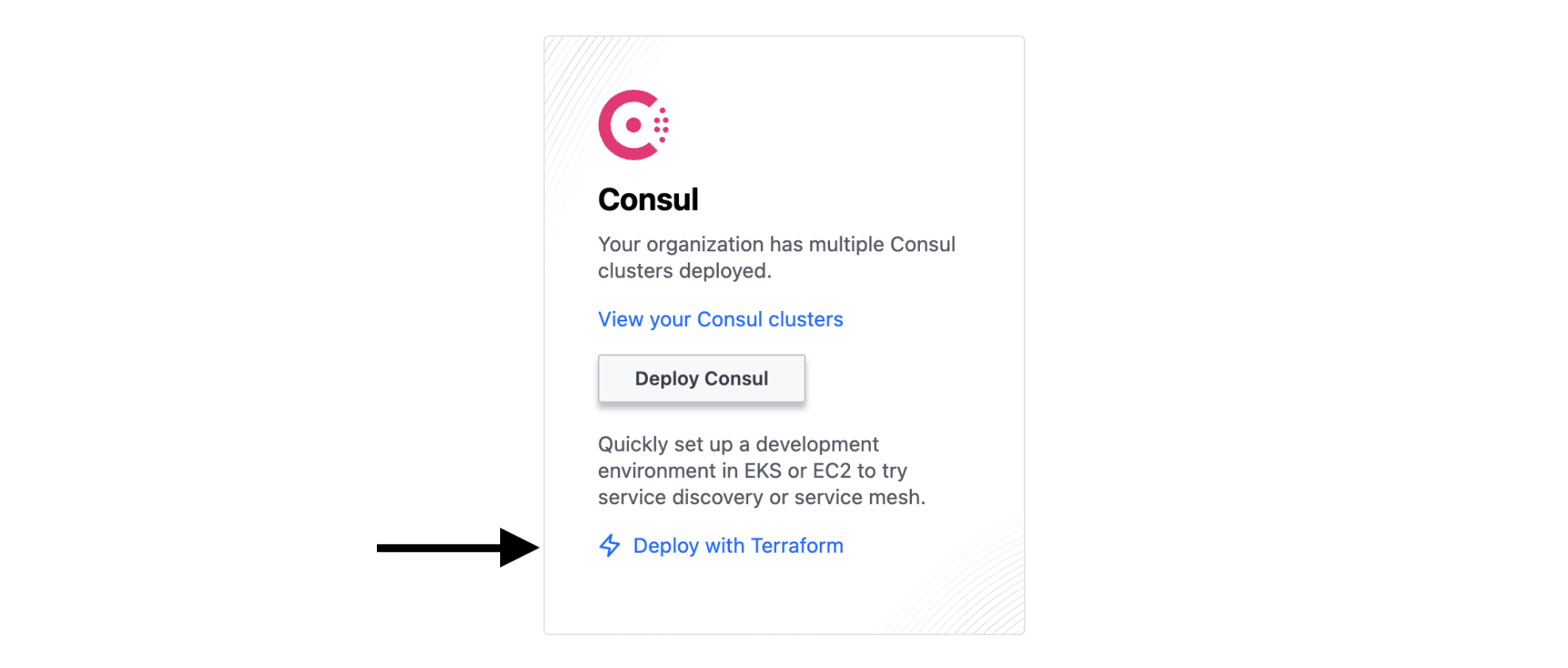 Deploy with Terraform button
