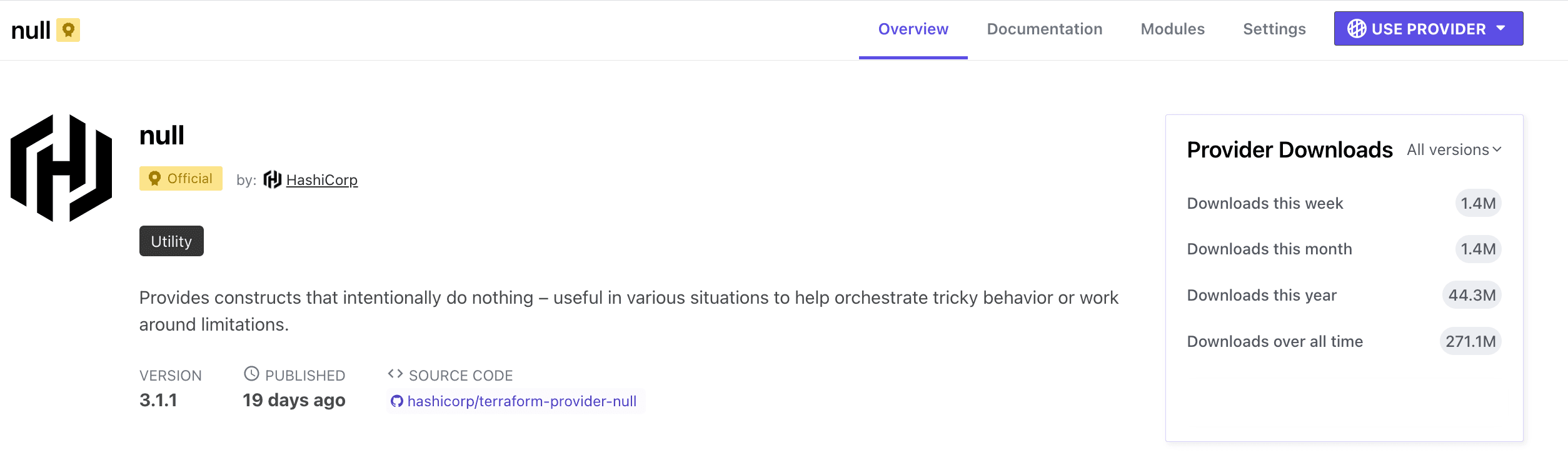 Provider downloads - public visibility