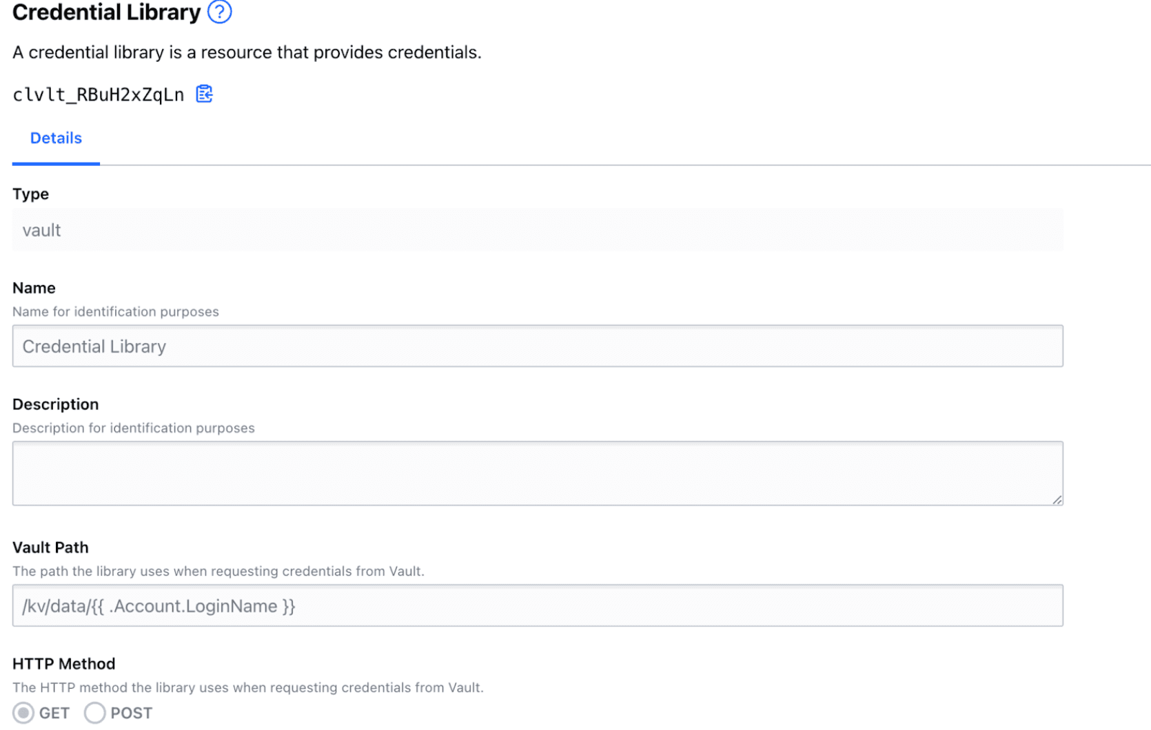 Boundary credential library