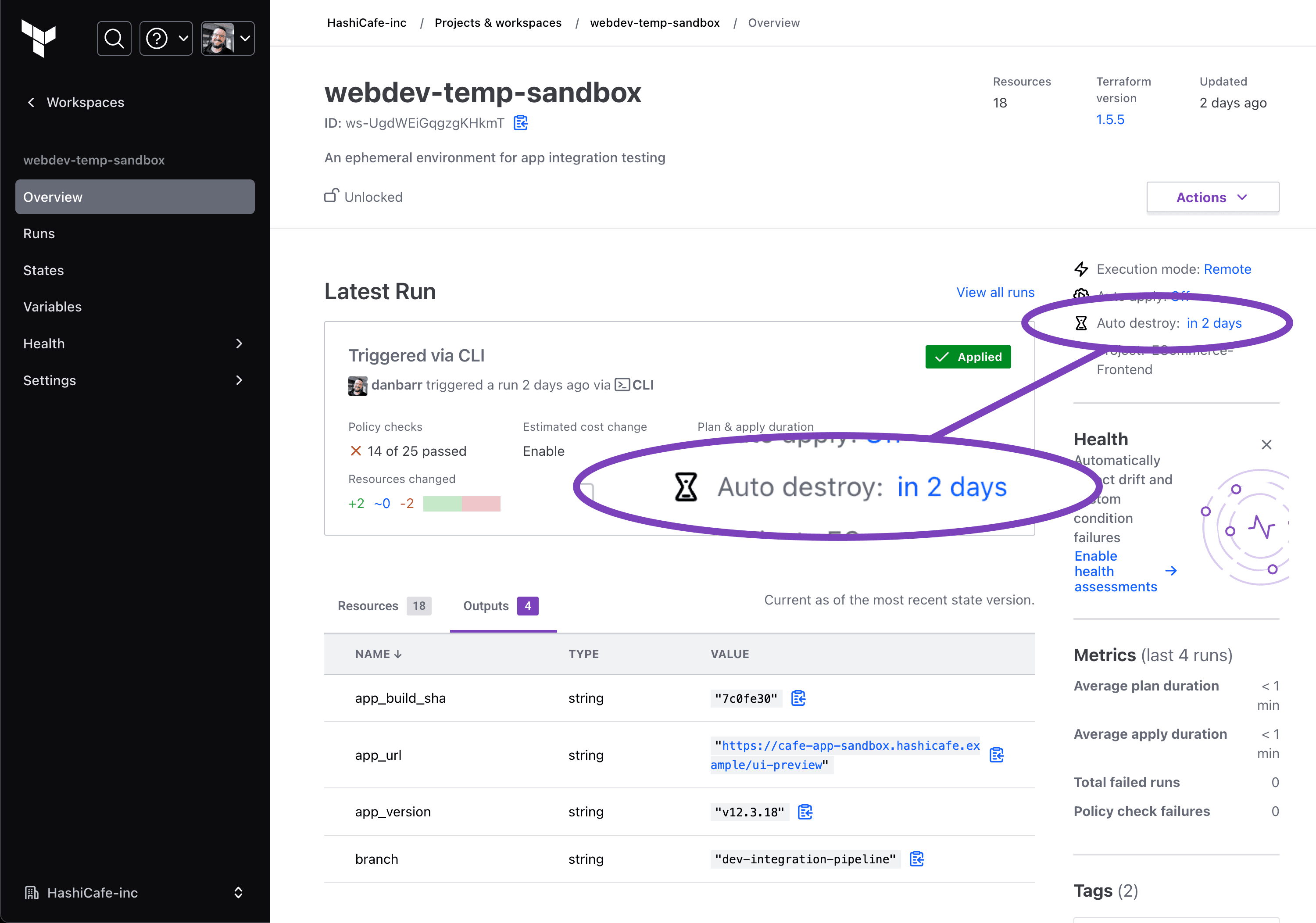Auto destroy overview