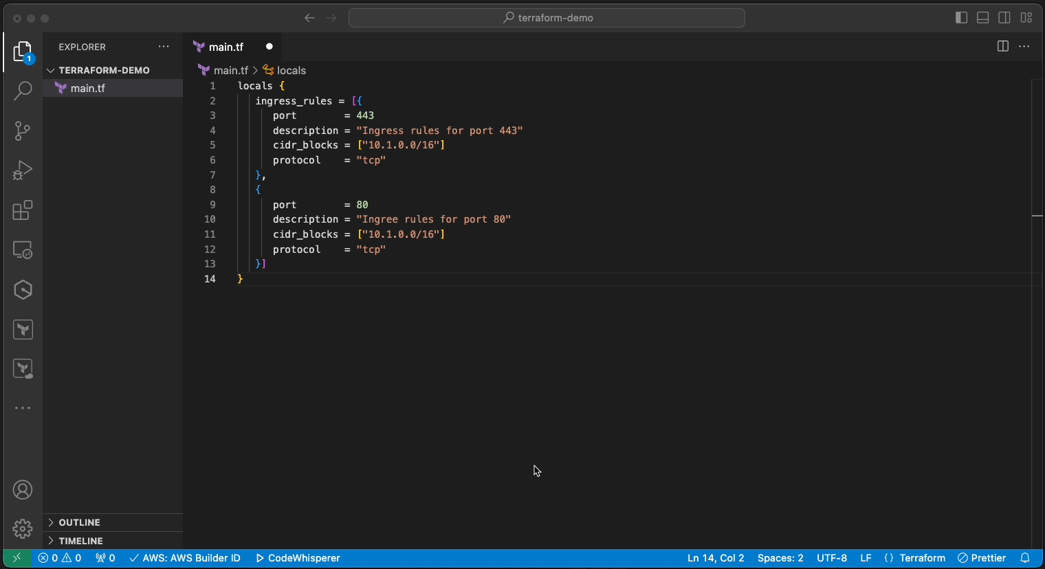 Creating an EC2 Security Group and populating the ingress rules