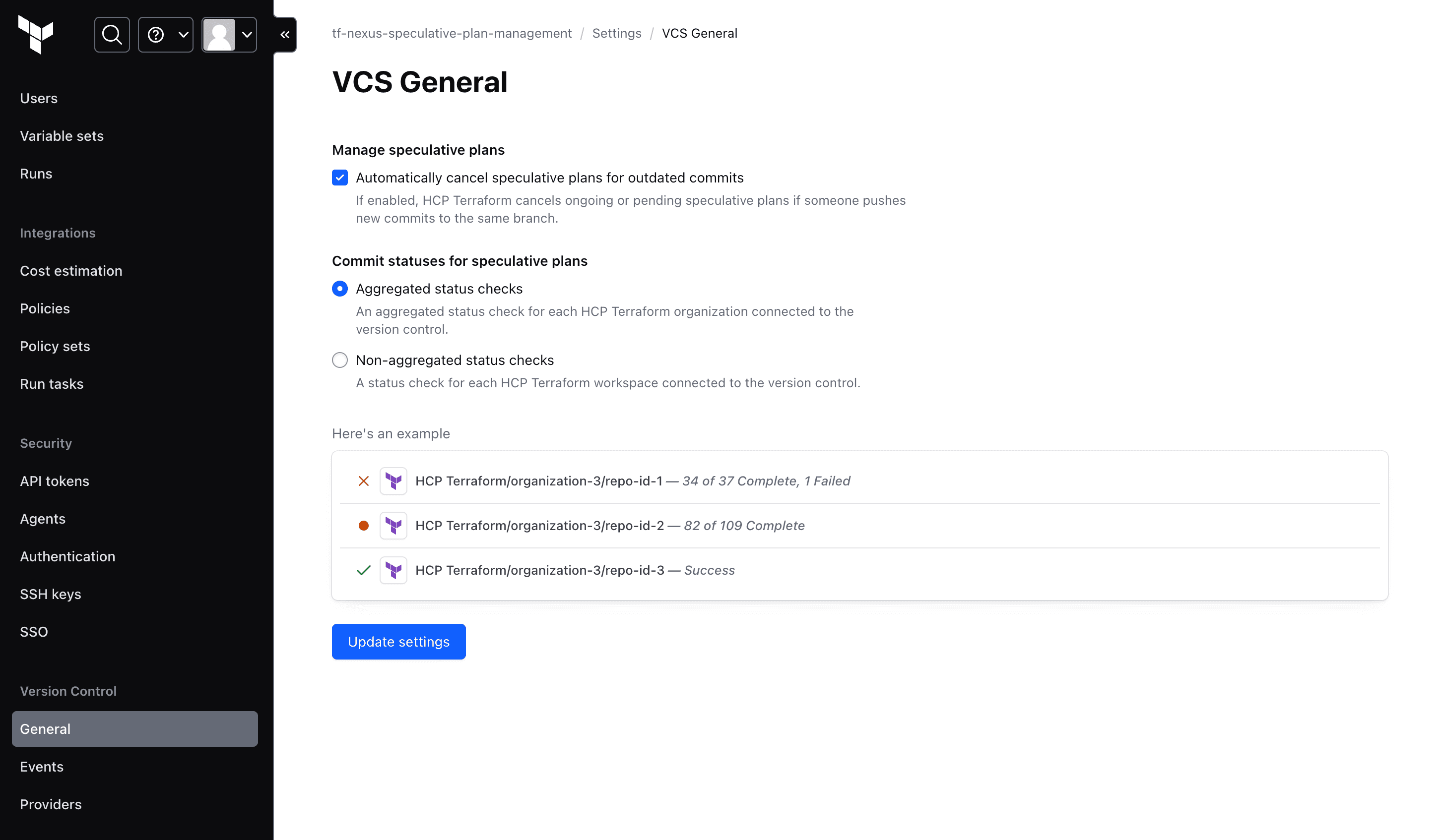 Toggle automatic speculative plan cancellation for outdated commits.