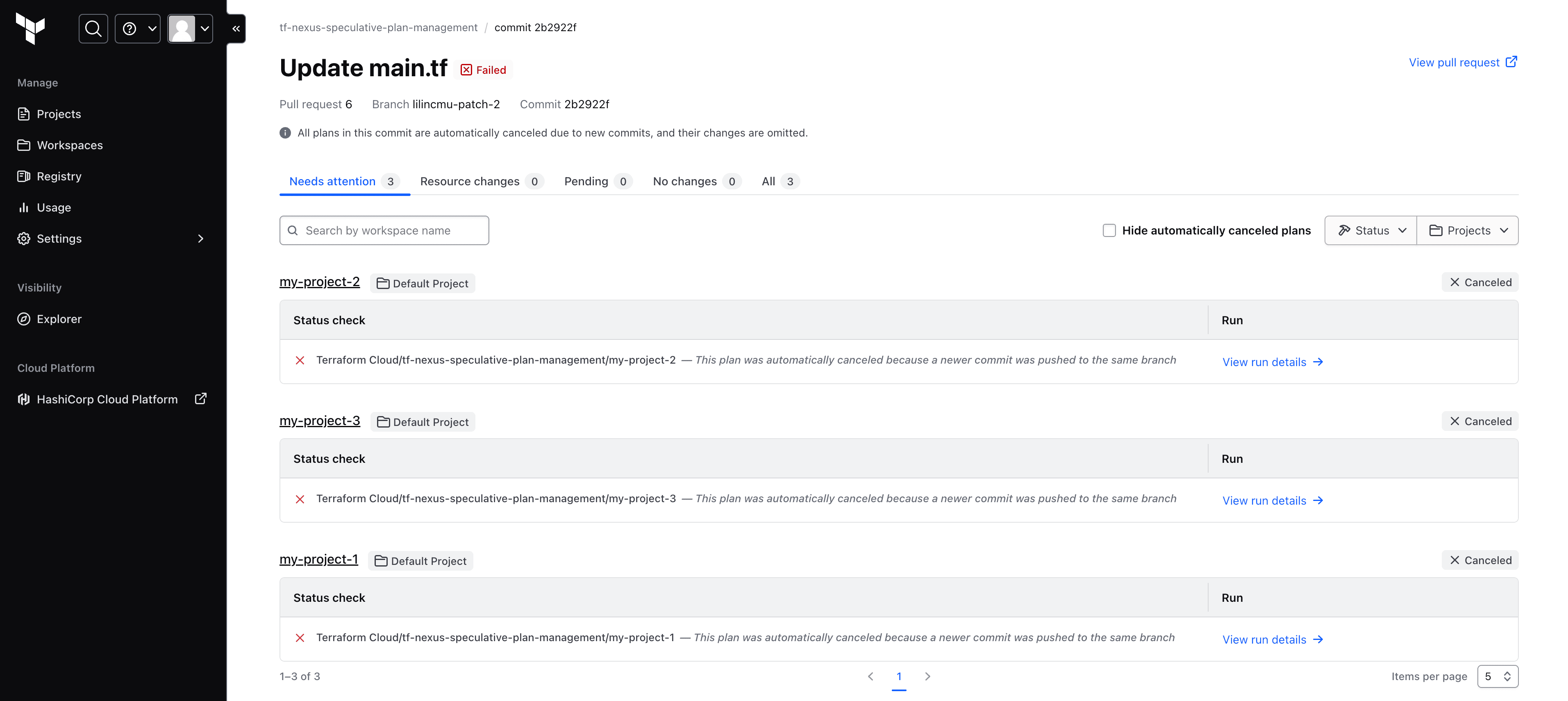 Aggregated status page