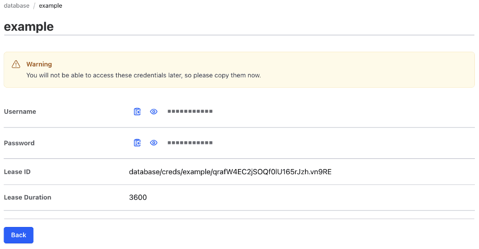 Copy username and password
