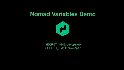 Nomad variables demo
