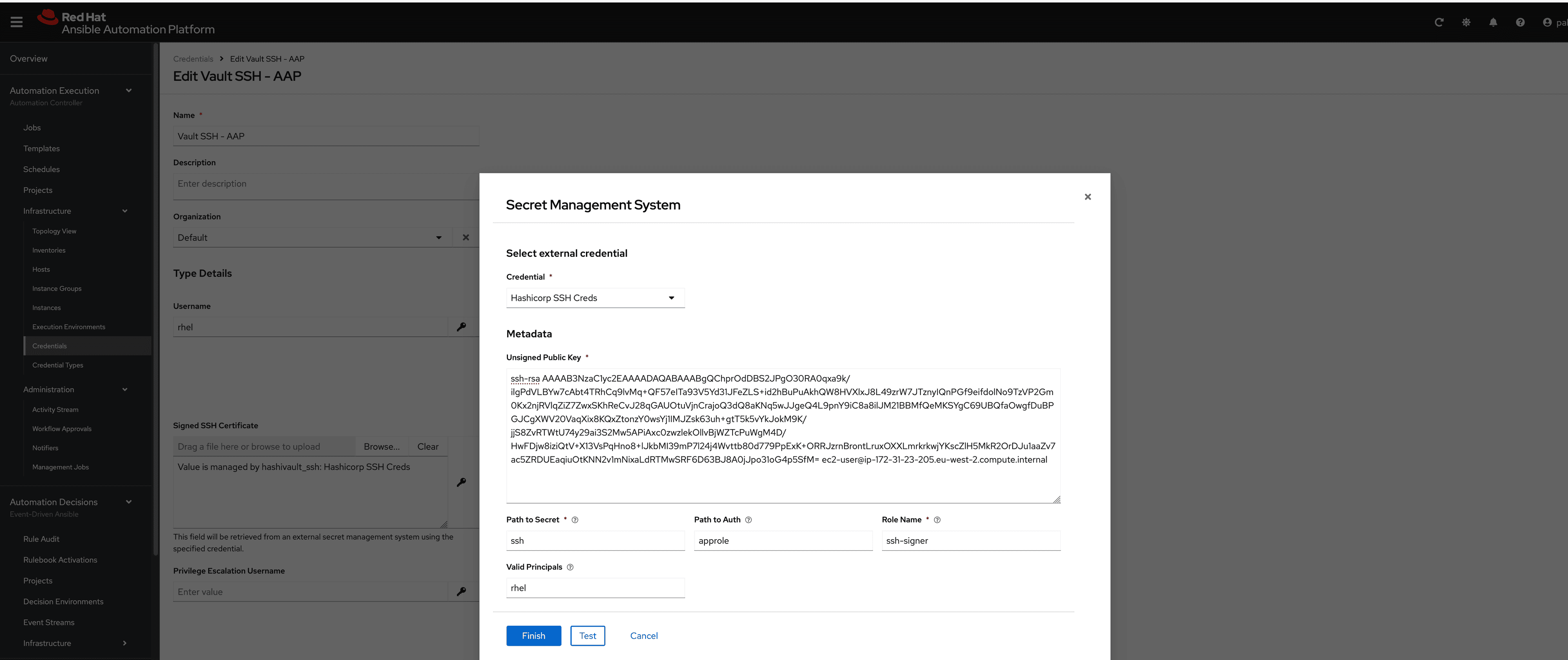 Configuring secret management