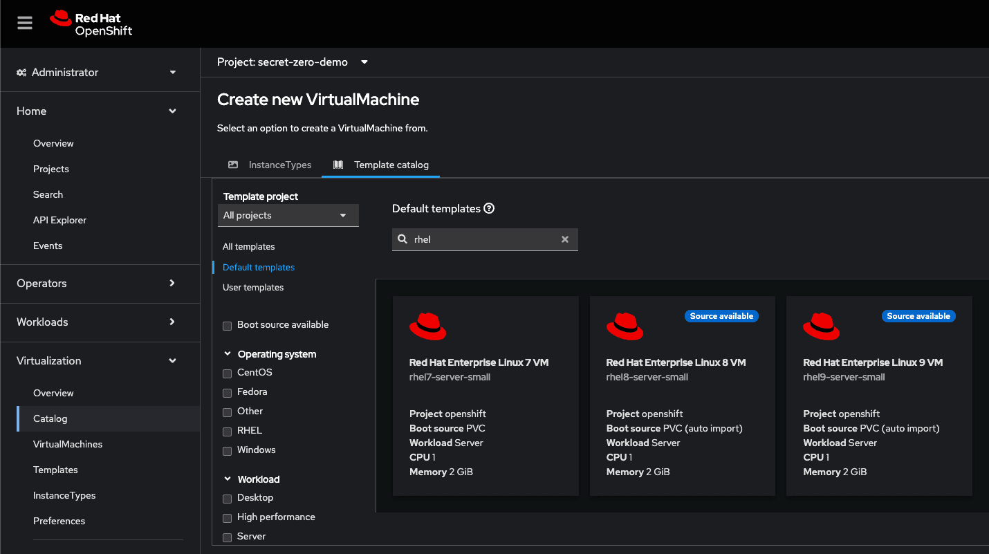 Create new VM