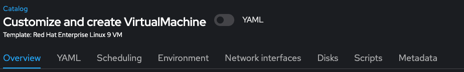 Customize and create VM