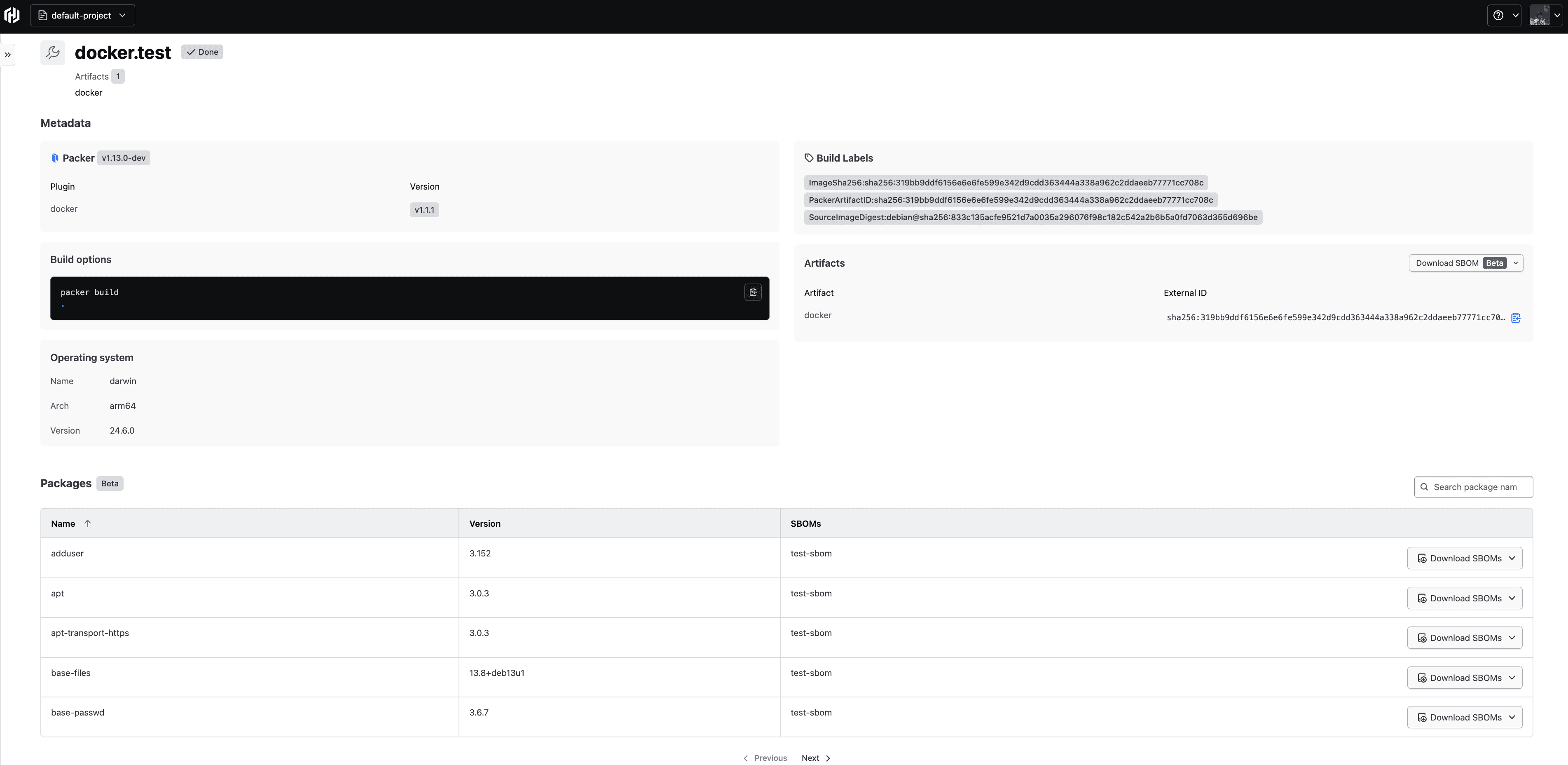 View package details directly in the HCP Packer UI